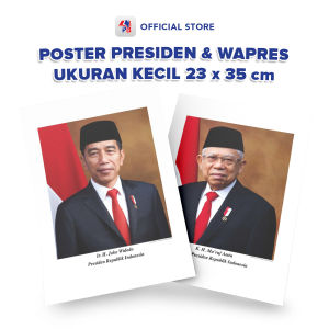 Foto Presiden dan Wakil Presiden Indonesia  25X35 CM / Gambar / Poster Lembaran / Pustaka Baru Press - PB
