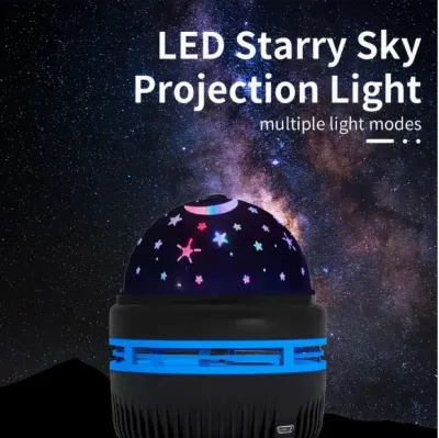 【Galaxy Sky】360°ไฟ LED ดาวหมุนได้ ไฟตกแต่งห้อง โคมไฟดาว รูปร่างทรงกลม สามารถฉายแสงรูปดวงดาวหลากสีได้ LED Starry Light LED Projector Star Moon Night Lamp Light
