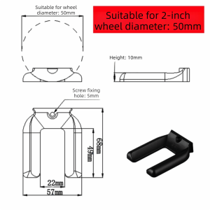 MKEB Wear-resistant Office Chair Wheel Stopper Rubber Anti Vibration Furniture Legs Anti-slip Pad Durable Chair Feet Floor Protectors Chair
