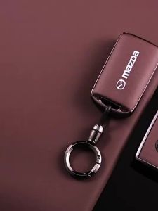 TPU Leather Car Key Case Cover Shell Fob Holder for Mazda Alexa CX-30 CX-2 3 6 CX-5 CX-7 CX-9 CX-4 2 3 Button Auto Key Shell Styling Accessories