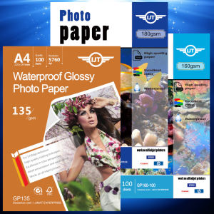 Glossy Photo Paper A4 Size 100Sheets 135g / 160g / 180g 100s Waterproof 135gsm / 160gsm / 180gsm (Each Pack 100 Sheets) I JIMAT