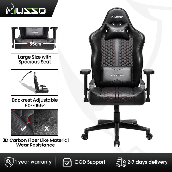 MUSSO 249B Knight Series Executive Swivel Office Chair,High-Back Racing ...