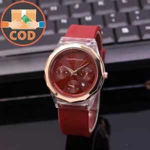 Jam Tangan Wanita Hush Puppies Rubber Jam Tangan Fashion Wanita Gjk-078 Free Box & Batrai Cadangan