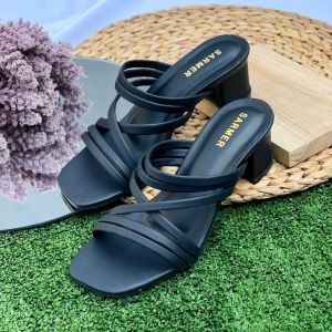 ZORDEN FED.09 Heels Wanita Elegan Hak Tinggi 5cm Model Mules dengan Tali Elastis Warna