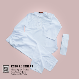 Setelan Koko Putih Anak Plus Peci / Setelan Koko Putih Anak Sekolah 3-12th