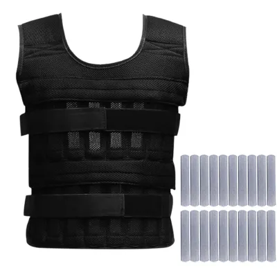 5KG 10KG15KG Fitness Weighted Vest ﻿Adjustable Weighted Jacket Running Weight Vest for Strength Training (Steel Plate Included)