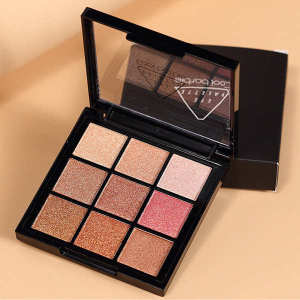 Eyeshadow glitter pearlescent matte sequins waterproof small plate portable non-blooming nude makeup lasting beginner one-touch molding