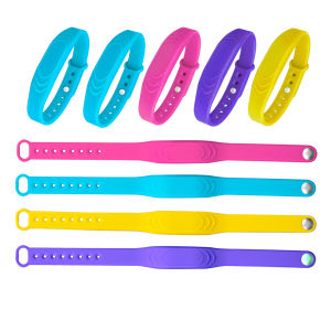Boland 1/5PCS RFID Wristband 125khz EM4100 TK4100 Silicone Bracelet Keyfob Smart Tag Waterproof Adjustable Wrist For Access Control System(Cannot be cloned)