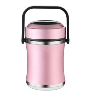 Direct sales of stainless steel small waist-shaped insulated food containers drum-shaped vacuum food containers and large-capacity lunch boxes