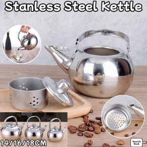 CuddleCove 1L/1.5L/2L Stainless Steel Teapot with Filter Screen Thickened Whistling Boiling Kettle Stove Teapot