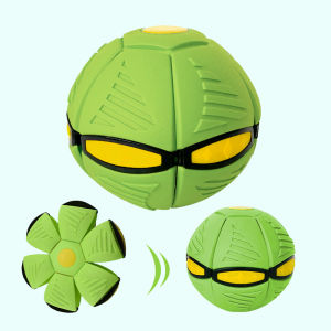 Magic Flying Saucer Ball Bounce Ball UFO Ball Decompression Elastic Stepping Ball Outdoor Childrens Sports Toys Glow Venting Ball
