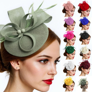 Handmade Vintage Look Headpiece With Polyester Fiber Comfortable and Stylish Fascinator For Races And Afternoon Teas