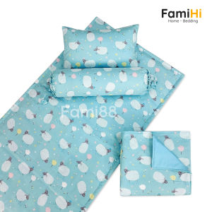 Bộ nệm gối mền cho bé đi học mẫu giáo mầm non tiểu học FamiHi cao cấp chăn trẻ em Cotton Sateen 100% sợi tự nhiên.