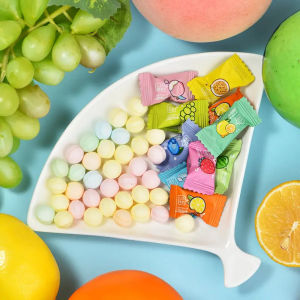 Pepermint Gula-gula Buah Snacks Gula Gula Ciuman Pudina Vitamin C Tanpa Gula Segar Nafas & Manis Buah Viral Candy Food - Mint candy Sugar Free Assorted Fruit Flavor Candy Mint Ball Candy