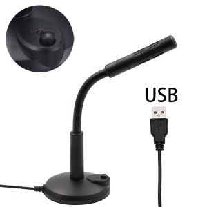 (HD1)USB Microphone 3.5mm Computer Desktop Plug&Play Microphone Omnidirectional For Laptop Online Class