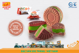BÁNH IN CACAO NHÂN ĐẬU DỨA TÂN HUÊ VIÊN - TÚI 400grGR (4Cái)