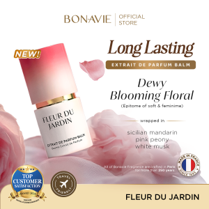 Bonavie Extrait Parfum Balm - Fleur du Jardin Perfume Solid Wangi Tahan Lama Floral Bunga