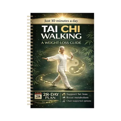 JAYNEBIO Lose Weight Tai Chi Practice Book 10 Minutes Daily Illustrated Martial Arts Exercise Manual Professional 28-day Plan Progressive Planner Journal Seniors