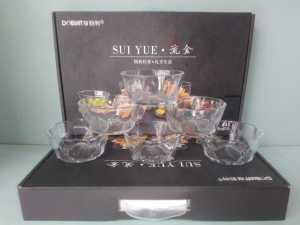 6 buah Mangkok set antik / 6 pcs bowl set tableware / Dobint / kaca