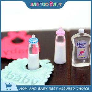 JiaShuo Baby Toy 1:12 Dolls House Miniature Baby Bottles Shampoo Bibs Set Nursery Accessory Gift
