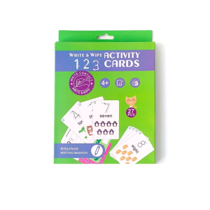 Learning Activity Cards Write and Wipe Numbers Words Board Erasable Flash Card with Pen
