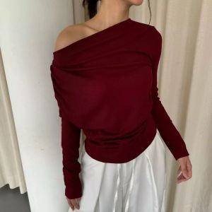 ORLO APRIL TOP Atasan Knit Wanita Korean Top Baju Knit Wanita Lengan Panjang Basic Long Sleeve Korean style-TOP APRIL