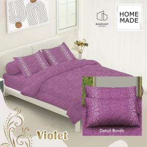 Sprei Homemade Emboss Bordir Ukuran 160x200 King Tinggi 30 Seprai Polos Premium