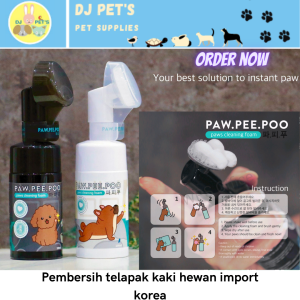 pembersih telapak kaki anjing kucing hewan anabul paw cleaning foam made in korea 100ml