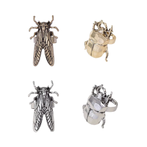 แหวนซิเคด้าดีไซน์แบบปรับได้ตามธรรมชาติสวมใส่สบายวัสดุอัลลอยแข็งแรงทนทานสำหรับเครื่องประดับแฟชั่นผิวบอบบาง