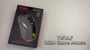 (HD1)T-WOLF Thunder Wolf G590 Game Mouse RGB Illuminated Gaming Office Business Universal Wired Mouse Private Model