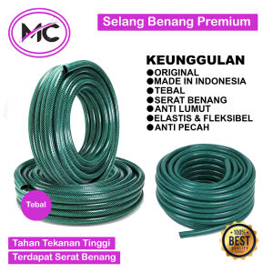 Selang Air Anti Lumut 1/2 5/8 3/4 1 Inch Selang Serat Benang Tebal Elastis Penyiram Taman Cuci Motor Mobil Halaman Rumah