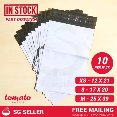 Polymailers / White Mailing Bag / Courier Bag / Envelop / Package -10pcs Extra Small / Small / Medium