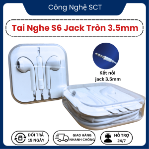 ( TREND MỚI ) Tai Nghe Dây S6 Cao Cấp Thiết Kế Đẹp  Thời Trang  Âm Thanh Rõ Đàm Thoại Chuẩn