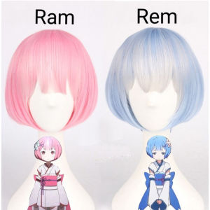 Wig/tóc giả cosplay Ram và Rem ver Maid và Kid - Re:Zero