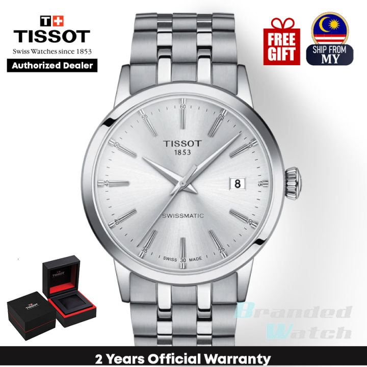 Official Warranty Tissot T129.407.11.031.00 Men s Tissot Classic Dream Swissmatic Silver Stainless Steel Strap Watch T1294071103100 watch for men jam tangan lelaki tissot watch for men tissot watch me...