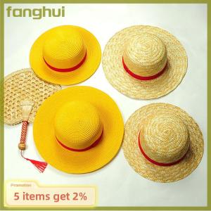 fanghui หมวกฟางลายการ์ตูนลูฟี่อะนิเมะสองมิติแบบดั้งเดิมหมวกกันแดดของขวัญวันเกิดที่ดีที่สุด