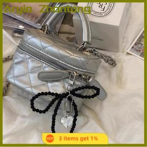 Aryio Ins Style Bowknot Beaded Key Chain Three-dimensional Heart Phone Pendant Headphone Case Charm Bag Decor Car Key Ring