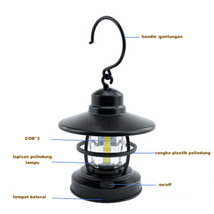 LED LAMPU CAMPING LENTERA OUTDOOR BATERAI TERANG UNTUK CAMPING MANCING