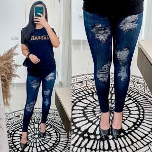 ARTIS STORE./Legging riped jeans import/legging import wanita
