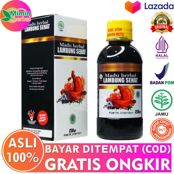 Madu Herbal Lambung Sehat 250gr Herbal Cocok Untuk Maag Asam Lambung