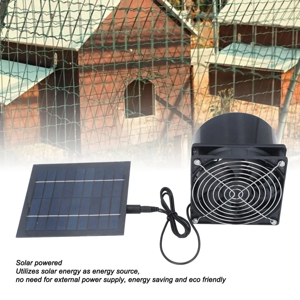 Solar Powered Fan 5W 6V Solar Panel Exhaust Fan Air Circulation - Main Image