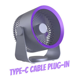 Desk Air Circulator Fan 4000mAh Wall Mount Fan Powerful Airflow Quiet Table Fan Portable Fan for Office Kitchen Home Toilet.