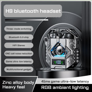 VAORLO TWS 45ms Low Latency Metal Gaming Headset Multifunction Sense Of Technology Bluetooth 5.3 Earphone With Temperature Monitoring Opener LED Power Display Headphone Smart Touch In Ear Noise Cancelling Earbuds