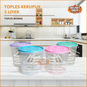 TOPLES MELODI 5 LITER - Tempat Makanan Plastik 5000ml / Snack Kiloan Toples / Sealware
