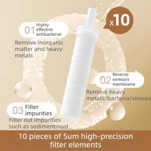 High Pressure Spa Handheld Shower Head Two-Time Filtration Abs Skin/Hair Care Chlorine Removal Detachable Transparent Visible Portable Travel Shower Head