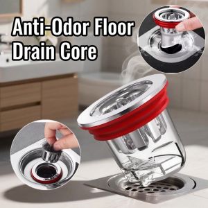 Universal Magnetic Floor Drain Core Silicone Sealer Backflow Preventer Anti-Odor For Bathroom Sewer Pest Insect Proof Easy To Install