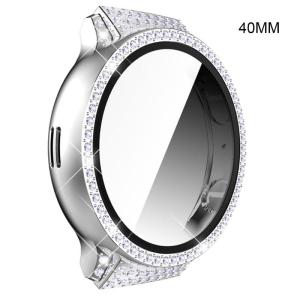 Watch Frame-Bumper Smartwatch Diamond Bezel Ring Housing Shell with Tempered Film for Watch Active 2 40mm / 44mm