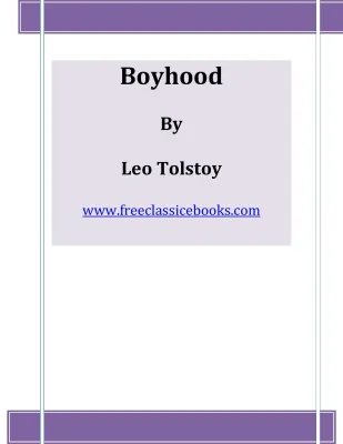 Boyhood by Leo Tolstoy