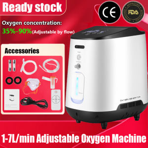 220V Oxygen Concentrator 100% Original 1-7L/min Adjustable Portable Oxygen Machine for Home and Travel Use Oxygen Purity 90±3%