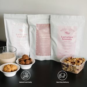 [Milkforbubs] Halal BASIC MOM STARTER KIT Lactation Superfood Cookies Granola Set Pregnant Breastfeeding Nursing Milk Supply